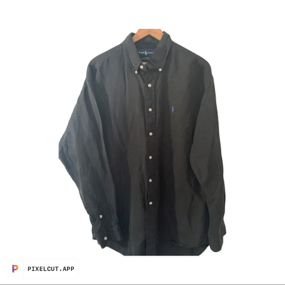 Ralph Lauren Men’s Casual Button Down Long Sleeve Size L Black